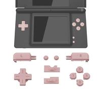 eXtremeRate Botones de Repuesto para Nintendo DS Lite, D-Pad A B X Y R L Start y Select, Teclas de Volumen Power - Sin Consola Portátil, Rosa