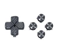 eXtremeRate Botones Metálicos para ps5 Mando, Repuesto de Dpad ABXY Teclas de Aluminio, Signo Botones & Dirección para ps5 - No Incluye Control (Negro)
