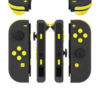 eXtremeRate Botones para Nintendo Switch y Oled Versión, Teclas de ABXY Dirección SR SL L R ZR ZL Gatillos, Resorte de Reemplazo para Joycons - No Incluye Carcasa, Amarillo Girasol