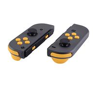 eXtremeRate Botones para Nintendo Switch y OLED Versión, Teclas de ABXY Dirección SR SL L R ZR ZL Gatillos, Resorte de Reemplazo para Joycons - No Incluye Carcasa, Amarillo