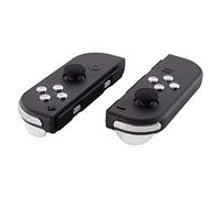 eXtremeRate Botones para Nintendo Switch y OLED Versión, Teclas de ABXY Dirección SR SL L R ZR ZL Gatillos, Resorte de Reemplazo para Joycons - Sin Carcasa, Plata Cromado