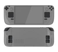 eXtremeRate Botones Transparentes de Repuesto para Steam Deck OLED ABXY D-pad Trackpad Botones Frontales Bumpers y Gatillos con Herramienta para Steam Deck OLED-Consola NO incluida(Negro)