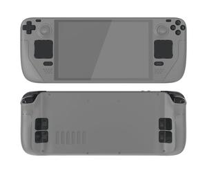 eXtremeRate Botones Transparentes de Repuesto para Steam Deck OLED ABXY D-pad Trackpad Botones Frontales Bumpers y Gatillos con Herramienta para Steam Deck OLED-Consola NO incluida(Negro)