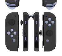 eXtremeRate Botones Transparentes para Nintendo Switch y OLED Versión, Teclas de ABXY Dirección SR SL L R ZR ZL Gatillos, Resorte de Reemplazo para Joycons - No Incluye Carcasa, Hielo Azul