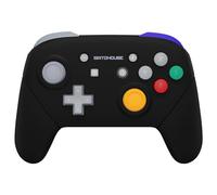eXtremeRate Carcasa Agarre para Nintendo Switch Pro Funda Suave Grip Shell con Botones D-Pad ABXY Repuesto Reemplazable para Nintendo Switch Pro Control-No Incluye Mando(Clásico SwitchCube Ngero)