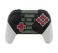 eXtremeRate Carcasa Agarre para Nintendo Switch Pro Funda Tacto Suave Grip Shell con Botones D-Pad ABXY Repuesto Reemplazable para Nintendo Switch Pro Control-No Incluye Mando(NES Clásico)
