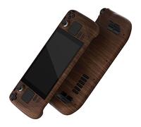 eXtremeRate Carcasa Compatible con Steam Deck LCD Accesorios Protectora Placa de Repuesto Cubierta Funda Case con Botones para Steam Deck-Consola NO Incluida(Grano de Madera)