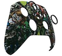 eXtremeRate Carcasa con Anillos de Joysticks para Xbox Series X S Mando Protector Tacto Suave Placa Frontal Funda Cubierta para Xbox Series S X Control Modelo 1914-No Incluye Mando(Fiesta de Miedo)