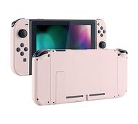 eXtremeRate Carcasa con Botones para Nintendo Switch - Funda Protectora de Reemplazo para Joycons y Consola, Shell de Bricolaje con Teclas para Nintendo Switch Accesorios (Rosa)