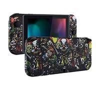 eXtremeRate Carcasa con Botones para Nintendo Switch - Funda Protectora de Reemplazo para Joycons y Consola, Shell Placa con Teclas para Nintendo Switch Accesorios (Fiesta de Miedo)