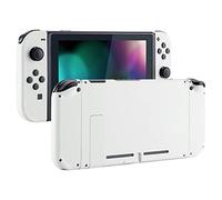 eXtremeRate Carcasa con Botones para Nintendo Switch - Funda Protectora de Reemplazo para Joycons y Consola, Shell de Bricolaje con Teclas para Nintendo Switch Accesorios (Blanco)