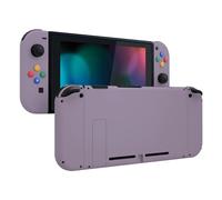eXtremeRate Carcasa con Botones para Nintendo Switch - Funda Protectora de Reemplazo para Joycons y Consola, Shell de Bricolaje con Teclas para Nintendo Switch Accesorios (Violeta Grisáceo)