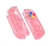 eXtremeRate Carcasa D-Pad Versión con Botones para Nintendo Switch & OLED Joycons, Cubierta Placa de Reemplazo con Herramientas - No Incluye Carcasa de Consola, Rosa Cereza