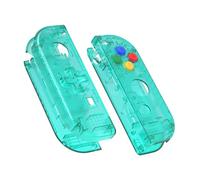 eXtremeRate Carcasa D-Pad Versión con Botones para Nintendo Switch & OLED Joycons, Cubierta Placa de Reemplazo con Herramientas - No Incluye Carcasa de Consola, Verde Esmeralda