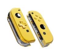 eXtremeRate Carcasa D-Pad Versión con Botones para Nintendo Switch & OLED Joycons, Cubierta Placa de Reemplazo con Herramientas - Sin Carcasa de Consola, Dorado Cromo