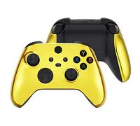 eXtremeRate Carcasa de Agarre Lateral para Mando inalámbrico Xbox Core, Pieza de Repuesto cromada Dorada para Mando de Xbox Series X y S [Controlador excluido]