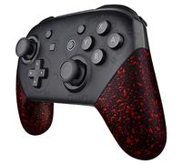 eXtremeRate Carcasa de Grip para Nintendo Switch Pro - Repuestos DIY Mango de Agarre Antideslizante, Placa de Empuñadura para Nintendo Switch Pro Mando - No Incluye Control (Salpicaduras Rojas)