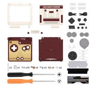 eXtremeRate Carcasa de Repuesto para Game Boy Advance SP, Funda con Botones y Placa de Cubierta, Compatible con Pantallas IPS y LCD Estándar - No Incluye Consola ni Pantalla, Clásico FC