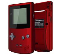 eXtremeRate Carcasa de Repuesto para Game Boy Color (GBC), Compatible con OSD IPS, IPS Regular y LCD Estándar, Funda con Botones para Game Boy - No Incluye Consola ni Pantalla, Rojo Escarlata