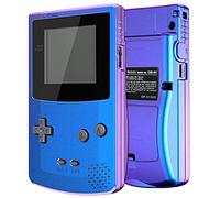 eXtremeRate Carcasa de Repuesto para Game Boy Color (GBC), Compatible con OSD IPS, IPS Regular y LCD Estándar, Funda con Botones para Game Boy - No Incluye Consola ni Pantalla, Azul a Violeta