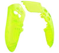 eXtremeRate Carcasa frontal izquierda y derecha y panel táctil compatible con controlador P S 5 Edge, cubierta frontal de repuesto verde lima transparente compatible con controlador P S 5 Edge
