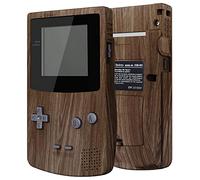 eXtremeRate Carcasa IPS Ready para Game Boy Color (GBC), Compatible con OSD IPS y Pantalla LCD Estándar, Funda con Botones para Game Boy - No Incluye Consola ni Pantalla, Grano de Madera