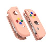 eXtremeRate Carcasa Joycon para Nintendo Switch & OLED Funda de Agarre Reemplazo Shell con Botones para Nintendo Switch Joycons OLED No Incluye Carcasa de Consola(Color Pomelo)