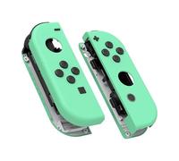 eXtremeRate Carcasa Joycon para Nintendo Switch & OLED Funda de Agarre Reemplazo Shell con Botones para Nintendo Switch Joycons OLED No Incluye Carcasa de Consola(Verde Menta)