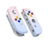 eXtremeRate Carcasa Joycon para Nintendo Switch & OLED Funda de Agarre Reemplazo Shell con Botones para Nintendo Switch Joycons OLED No Incluye Carcasa de Consola(Rosa Violeta)