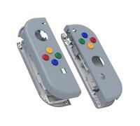 eXtremeRate Carcasa Joycon para Nintendo Switch & OLED Funda de Agarre Reemplazo Shell con Botones para Nintendo Switch Joycons OLED No Incluye Carcasa de Consola(New Hope Gray)