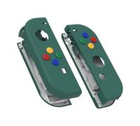 eXtremeRate Carcasa Joycon para Nintendo Switch & OLED Funda de Agarre Reemplazo Shell con Botones para Nintendo Switch Joycons OLED No Incluye Carcasa de Consola(Pino Verde)
