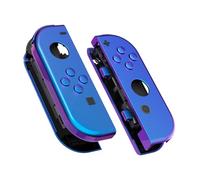 eXtremeRate Carcasa Joycon para Nintendo Switch & OLED Funda de Agarre Reemplazo Shell de Bricolaje con Botones para Nintendo Switch Joycons OLED No Incluye Carcasa de Consola(Azul a Violeta)