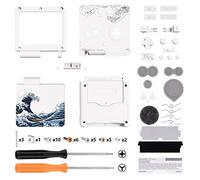 eXtremeRate Carcasa para Gameboy Advance SP, Funda Placa Cubierta con Botones, Compatible con Todos IPS y LCD Estándar - No Incluye Consola ni Pantalla IPS, La Gran Ola