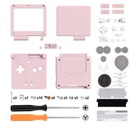 eXtremeRate Carcasa para Gameboy Advance SP, Funda Protector Placa Cubierta con Botones, Compatible con Todos IPS y LCD Estándar - Sin Consola ni Pantalla IPS, Rosa