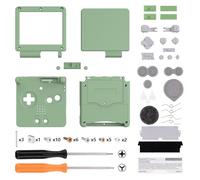 eXtremeRate Carcasa para Gameboy Advance SP, Funda Protector Placa Cubierta con Botones, Compatible con Todos IPS y LCD Estándar - Sin Consola ni Pantalla IPS, Matcha Verde