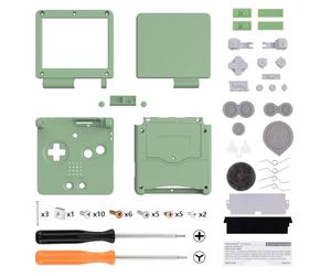 eXtremeRate Carcasa para Gameboy Advance SP, Funda Protector Placa Cubierta con Botones, Compatible con Todos IPS y LCD Estándar - Sin Consola ni Pantalla IPS, Matcha Verde