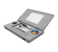 eXtremeRate Carcasa para Nintendo DS Lite Funda Protectora Personalizada Placa Cubierta Completa con Botones y Lente de Pantalla para Nintendo DS Lite NDSL-NO Incluye Consola(Clásico SFC SNES EU)