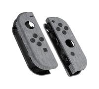 eXtremeRate Carcasa para Nintendo Switch & OLED Joycon Funda de Agarre Reemplazo Shell con Botones Teclas para Nintendo Switch Joycons y OLED Versión No Incluye Carcasa de Consola(Plata cepillada)