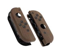 eXtremeRate Carcasa para Nintendo Switch & OLED Joycon Funda de Agarre Reemplazo Shell con Botones Teclas para Nintendo Switch Joycons y OLED Versión No Incluye Carcasa de Consola(Grano de Madera)