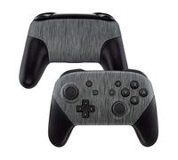 eXtremeRate Carcasa para Nintendo Switch Pro Funda Delantera Placa Trasera Cubierta Antideslizante DIY Shell de reemplazo Case para Nintendo Switch Pro-Controlador NO Incluido(Plata cepillada)
