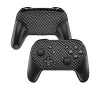 eXtremeRate Carcasa para Nintendo Switch Pro Funda Delantera Placa Trasera Cubierta Antideslizante DIY Shell de reemplazo Case para Nintendo Switch Pro-Controlador NO Incluido(Fibra de Carbono)