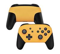 eXtremeRate Carcasa para Nintendo Switch Pro Funda Delantera Placa Trasera Cubierta de Tacto Suave DIY Shell de reemplazo Case para Nintendo Switch Pro-Controlador NO Incluido(Amarillo)