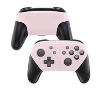eXtremeRate Carcasa para Nintendo Switch Pro Funda Delantera Placa Trasera Cubierta de Tacto Suave DIY Shell de reemplazo Case para Nintendo Switch Pro-Controlador NO Incluido (Rosa)