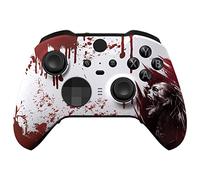 eXtremeRate Carcasa para Xbox One Elite Mando, Accesorios Reemplazo Kit, Protectora Funda Placa Frontal con Anillos de Joystick para Xbox One Elite Series 2 Modelo 1797 - Zombie de Sangre