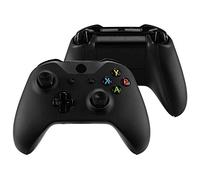 eXtremeRate Carcasa para Xbox One X S Funda Delantera con Agarre Izquierdo Derecho Protectora de la Placa Cubierta Antideslizante Asa Mango para Xbox One S/X Mando-Model 1708(Pliegue Negro)