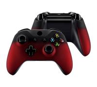 eXtremeRate Carcasa para Xbox One X S Funda Delantera con Agarre Izquierdo Derecho Protectora de la Placa Cubierta Antideslizante Asa Mango para Xbox One S/X Mando-Model 1708(Sombra Rojo)