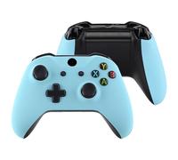 eXtremeRate Carcasa para Xbox One X S Funda Delantera con Agarre Izquierdo Derecho Protectora de la Placa Cubierta Antideslizante Asa Mango para Xbox One S/X Mando-Model 1708(Cielo Azul)