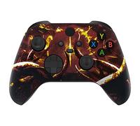 eXtremeRate Carcasa para Xbox Series X S Mando Protector Placa Frontal Funda Delantera Reemplazo Kit Cubierta Cover Shell para Xbox Series S X Control-No Incluye Mando(The Great Flaming Overlord)