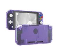 eXtremeRate Carcasa Transparente Compatible con Nintendo Switch Lite, Cubierta Completa de NSL Mando Portátil, Incluye Funda & Botones & Protector de Pantalla - Voleta