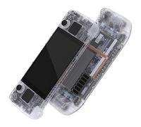 eXtremeRate Carcasa Transparente Compatible con Steam Deck LCD Accesorios Placa de Repuesto Cubierta Funda Case con Botones para Steam Deck Consola NO Incluida(Claro)